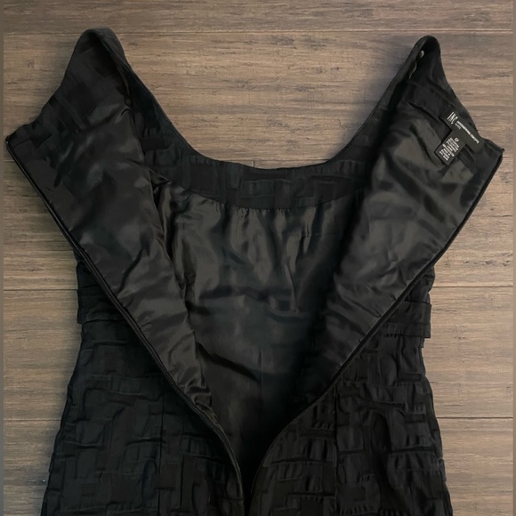 INC International Concepts Black Dress size 6P Mini Pleated Material Buttons - Picture 10 of 12